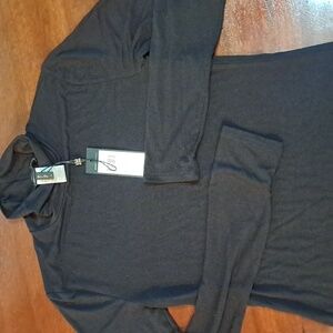 BCBG MAXAZRIA NWT $68 Soft Stretch Turtleneck Tee Top Black Size Small